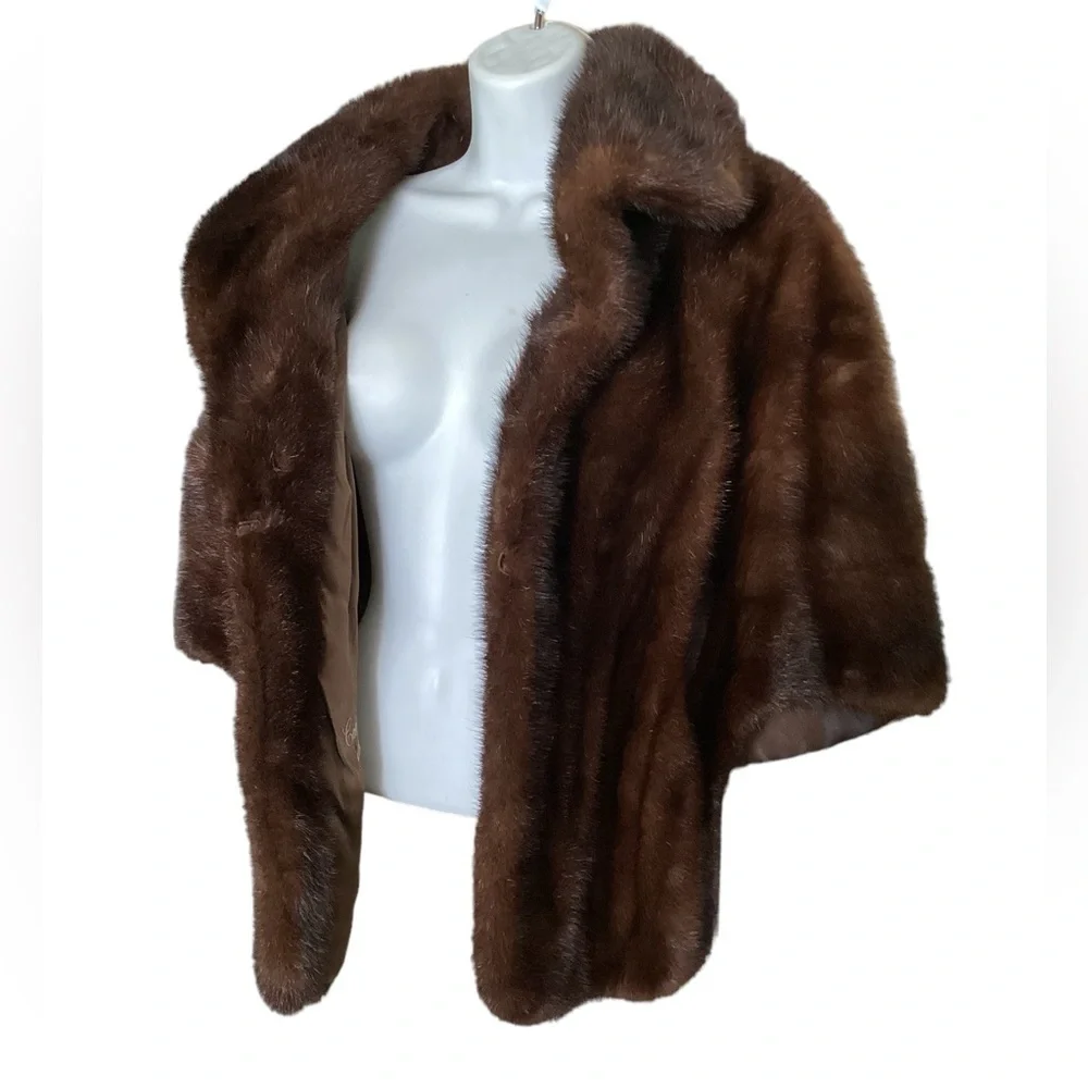❣️Custom Made❣️Mink Stole Shawl Wrap Collar M